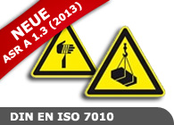 Warnschilder nach DIN EN ISO 7010 und ASR A 1.3 (2013)