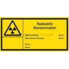 Warnetikett Radioaktiv Kontaminationskennzeichnung nach DIN 25430 (E 100)