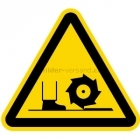 Warnung vor Fräswelle nach DIN 4844-2 (W 022)