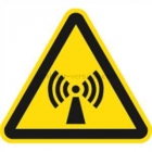 Warnung vor nicht ionisierender elektromagnetischer Strahlung nach ISO 7010 (W 005)