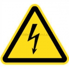 Warnung vor gefährlicher elektrischer Spannung nach ISO 7010 (W 012)