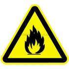 Warnung vor feuergefährlichen Stoffen reflektierend