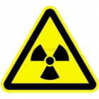 Warnung vor radioaktiven Stoffen reflektierend
