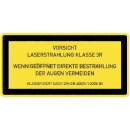 Warnzeichen: Laser Klasse 3R - Wenn geöffnet direkte Bestrahlung der Augen vermeiden