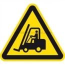 Warnzeichen: Warnung vor Flurförderzeugen nach ISO 7010 (W 014)