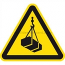 Warnzeichen: Warnung vor schwebender Last nach ISO 7010 (W 015)