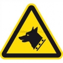 Warnschilder nach DIN EN ISO 7010 und ASR A 1.3 (2013): Warnung vor Wachhund nach ISO 7010 (W 013)
