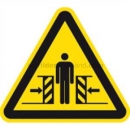 Warnzeichen: Warnung vor Quetschgefahr nach ISO 7010 (W 019)