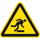 Warnzeichen: Warnung vor Hindernissen am Boden nach ISO 7010 (W 007)