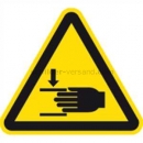 Warnzeichen: Warnung vor Handverletzungen nach ISO 7010 (W 024)