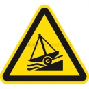 Warnzeichen: Warnung vor Slipanlage nach ISO 20712-1 (WSW 002)