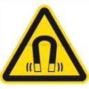 Warnzeichen: Warnung vor magnetischem Feld nach ISO 7010 (W 006)