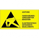 Warnzeichen: Warnetiketten Elektrostatisch gefährdete Bauelemente
