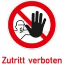 Warnzeichen: Folie für Warnaufsteller - Zutritt verboten