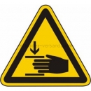 Warnschilder nach BGV A8 und ASR A 1.3 (2007): Warnung vor Handverletzungen (BGV A8 W 27)