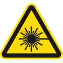 Warnzeichen: Warnung vor Laserstrahl nach ISO 7010 (W 004)