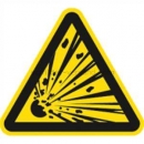 Warnzeichen: Warnung vor explosionsgefährlichen Stoffen nach ISO 7010 (W 002)