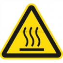 Warnzeichen: Warnung vor heißer Oberfläche nach ISO 7010 (W 017)