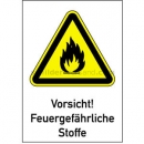 Warnzeichen: Kombischild Vorsicht! Feuergefährliche Stoffe