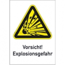 Warnzeichen: Kombischild Vorsicht! Explosionsgefahr