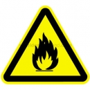 Warnzeichen: Warnung vor feuergefährlichen Stoffen reflektierend