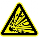 Warnzeichen: Warnung vor explosionsgefährlichen Stoffen reflektierend