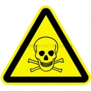 Warnzeichen: Warnung vor giftigen Stoffen reflektierend