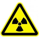 Warnschilder reflektierend: Warnung vor radioaktiven Stoffen reflektierend