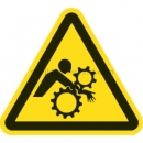 Warnzeichen: Warnung vor ungewolltem Einzug (BGV A8 W 40)